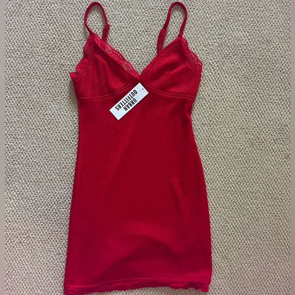NWT Women’s Red Mini Slip Dress